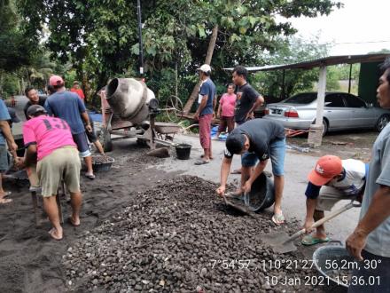 Kegiatan Cor Jalan Dusun Jetis