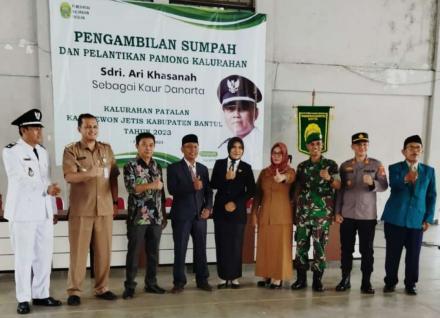 Pengambilan sumpah dan Pelantikan Kaur Danarta Kalurahan Patalan