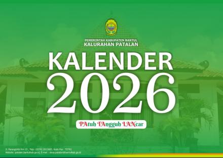 Sambut Tahun 2026 dengan Kalender Resmi Kalurahan Patalan