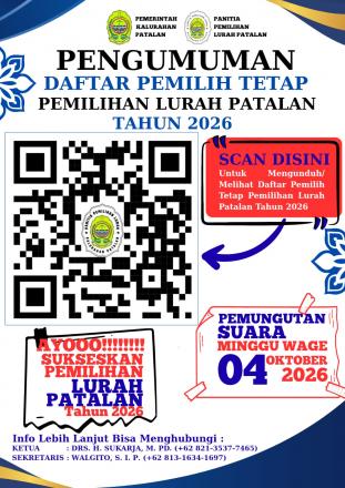 Daftar Pemilih Tetap (DPT) Pemilihan Lurah Kalurahan Patalan Tahun 2026
